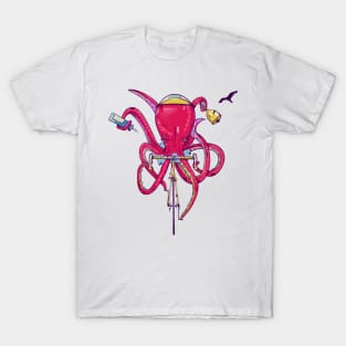 Octopus riding a bike T-Shirt